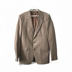 Palm Beach‎ Tailored Wool Blazer Men Taupe Two Button Classic Fit